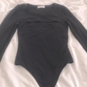 BaBa ton contour cut out long sleeve body suit small